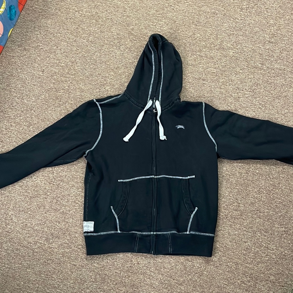 Slade Wilder Black zippered hoodie hooded sweatshirt Men’s XL